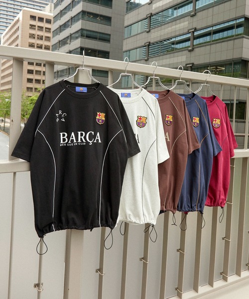 FC BARCELONA/FCバルセロナ】別注ドローコードラグラン袖サッカー