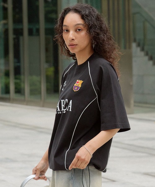 FC BARCELONA/FCバルセロナ】別注ドローコードラグラン袖サッカー