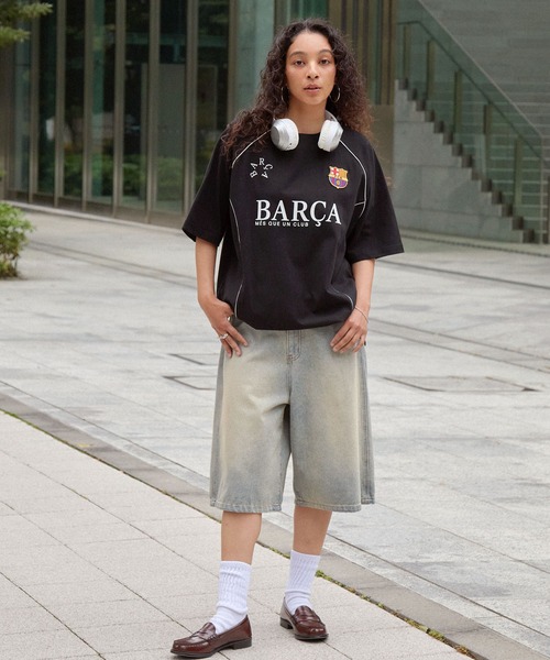 MONO-MART(モノマート)の「【FC BARCELONA/FCバルセロナ】別注ドローコードラグラン袖サッカーゲームデザインTシャツ(Tシャツ/カットソー・メンズ・オートミール/ブラック/ダークネイビー/ワイン/ブラウン・M/L)」の19枚目の写真