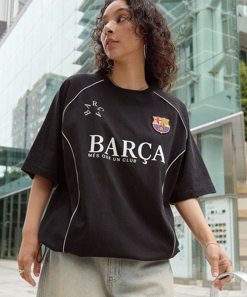 FC BARCELONA/FCバルセロナ】別注ドローコードラグラン袖サッカー