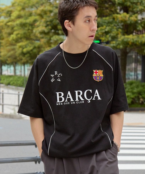 FC BARCELONA/FCバルセロナ】別注ドローコードラグラン袖サッカー