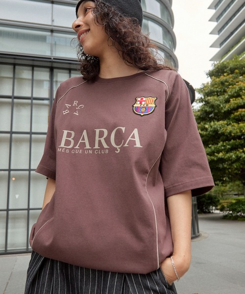 FC BARCELONA/FCバルセロナ】別注ドローコードラグラン袖サッカー