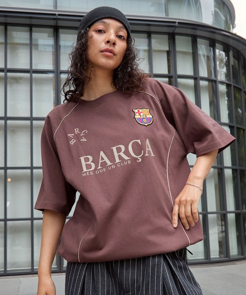 FC BARCELONA/FCバルセロナ】別注ドローコードラグラン袖サッカー
