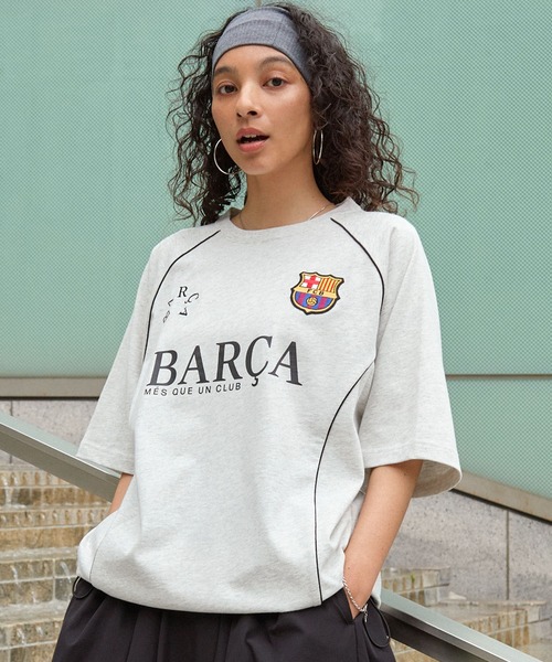 FC BARCELONA/FCバルセロナ】別注ドローコードラグラン袖サッカー