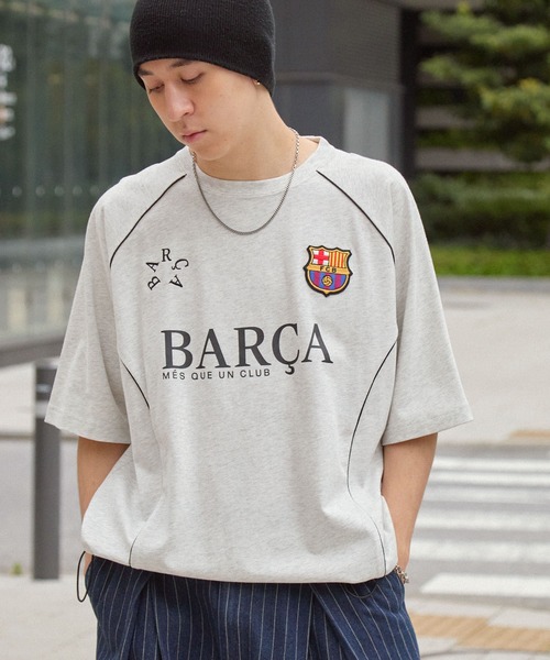 FC BARCELONA/FCバルセロナ】別注ドローコードラグラン袖サッカー