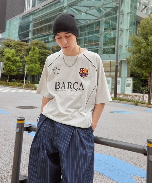 FC BARCELONA/FCバルセロナ】別注ドローコードラグラン袖サッカー