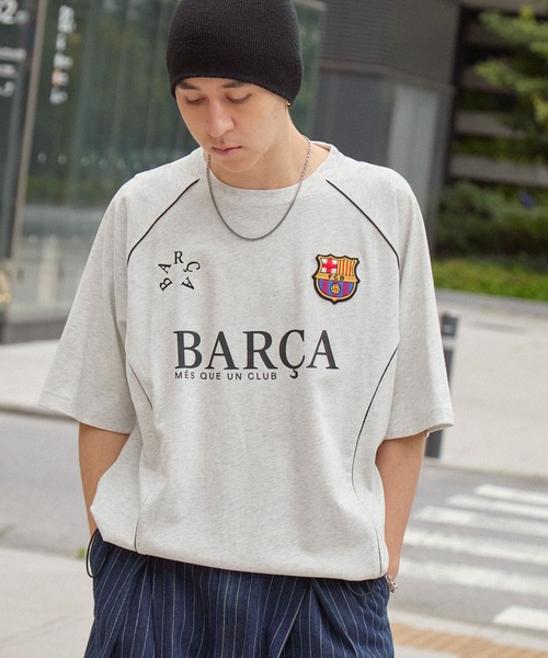 FC BARCELONA/FCバルセロナ】別注ドローコードラグラン袖サッカー