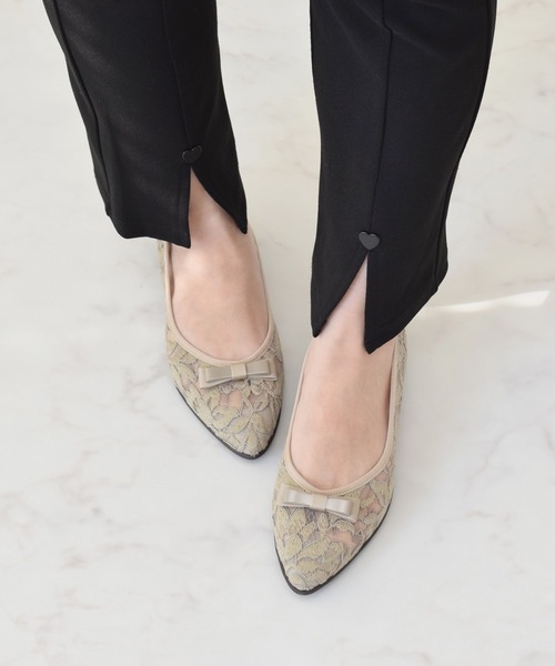 Bridget Birkin(ブリジットバーキン)の「【Bridget Birkin Walk】チュールレースウォーキングパンプス (55232B)(パンプス・レディース・ベージュ/パープル/グレー・23/23.5/24)」の1枚目の写真