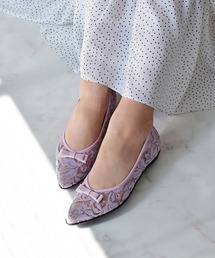 【Bridget Birkin Walk】チュールレースウォーキングパンプス (55232B)
