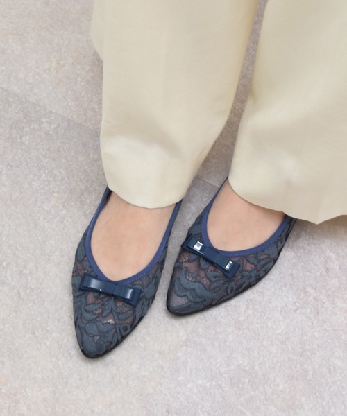 Bridget Birkin(ブリジットバーキン)の「【Bridget Birkin Walk】チュールレースウォーキングパンプス (55232B)(パンプス・レディース・ベージュ/パープル/グレー・23/23.5/24)」の2枚目の写真