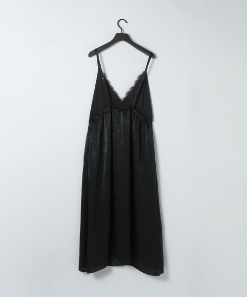 eL(エル)の「【eL】Satin Salopette One-piece/668776(ワンピース・レディース・ブラック/ベージュ・FREE)」の18枚目の写真