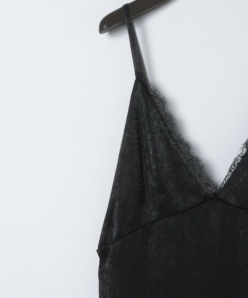 eL(エル)の「【eL】Satin Salopette One-piece/668776(ワンピース・レディース・ブラック/ベージュ・FREE)」の16枚目の写真