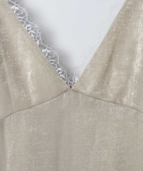 eL(エル)の「【eL】Satin Salopette One-piece/668776(ワンピース・レディース・ブラック/ベージュ・FREE)」の11枚目の写真