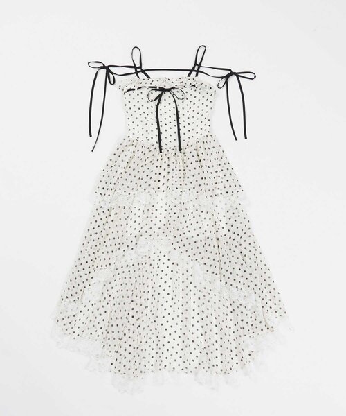 Belle Charme（ベルシャルム）の「【Belle Charme】Chiffon Tiered Onepiece（ワンピース・レディース・ピンク/オフホワイト/ブラック・FREE）」の9枚目の写真