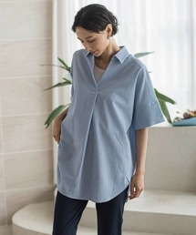 la.f…（ラエフ）の「【WEB限定】”着るだけでサマになる”頼れるスキッパーチュニック（シャツ/ブラウス）」
