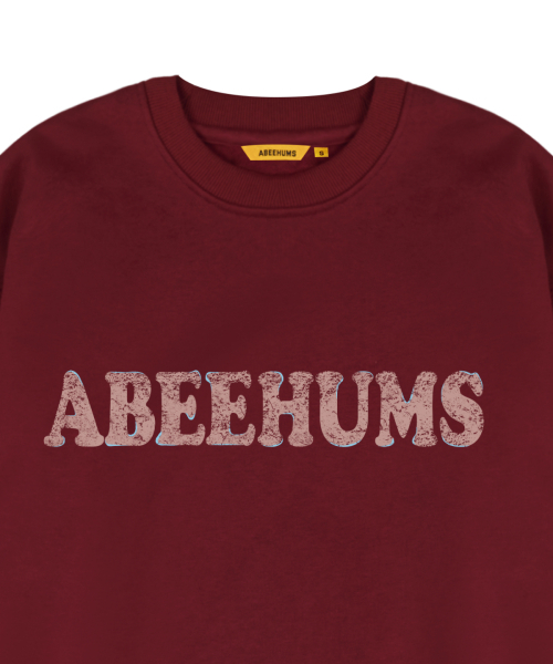 ABEEHUMS（アビハムズ）の「ヴィンテージロゴスウェットシャツ ABH357-111 バーガンディ（スウェット・レディース・バーガンディー・SMALL/MEDIUM）」の4枚目の写真