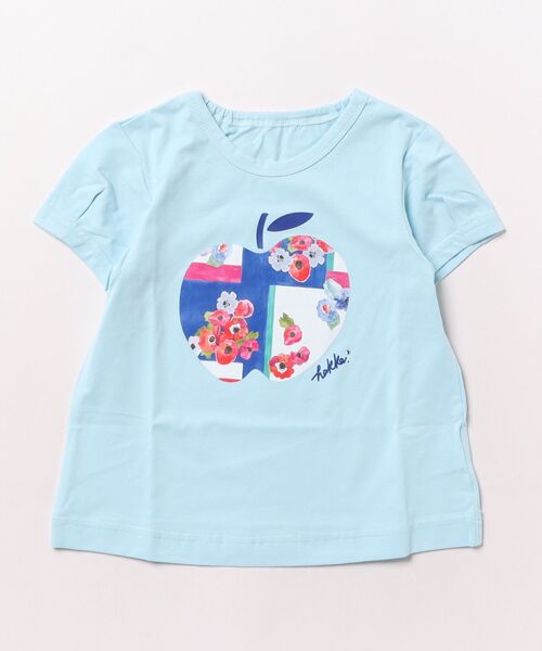 HAKKA BABY（ハッカベビー）の「[ベビー]ユニコーン／リンゴプリントチュニックTシャツ（Tシャツ/カットソー・キッズ・サックスブルー/パープル・L）」の2枚目の写真