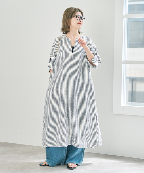 Spick & Span(スピックアンドスパン)の「TICCA リネンツイストスリーブワンピース(ワンピース・レディース・ブラック系その他/ブラウン・FREE)」の16枚目の写真