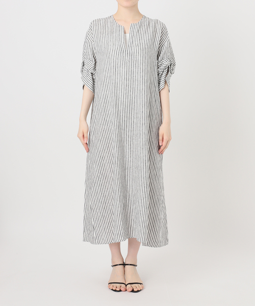 Spick & Span(スピックアンドスパン)の「TICCA リネンツイストスリーブワンピース(ワンピース・レディース・ブラック系その他/ブラウン・FREE)」の12枚目の写真