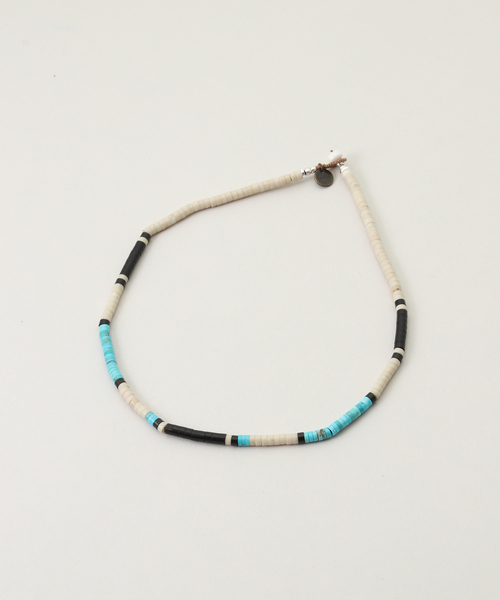 FRAMeWORK(フレームワーク)の「MIKIA/ミキア 別注fossiljasper/turquoise ネックレス40(ネックレス・レディース・ホワイト・FREE)」の1枚目の写真