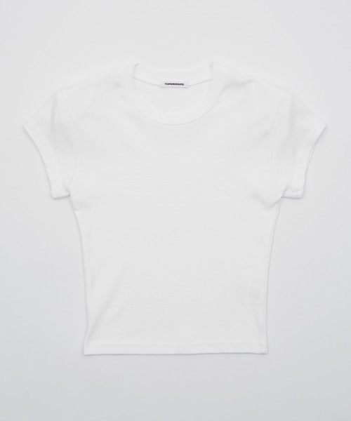 SOEMIN(ソミン)の「【SELECT】Shoulder pad mini T-shirt/ショルダーパッドミニTシャツ(Tシャツ/カットソー・レディース・ブラック/ホワイト・FREE)」の9枚目の写真