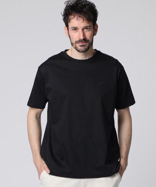 Psycho Bunny（サイコバニー）の「[WEB限定]シルケットスムース クルーネック Tシャツ（Tシャツ/カットソー・メンズ・ブラック/ホワイト・SMALL/MEDIUM/LARGE/X-LARGE）」の2枚目の写真