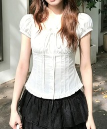 ギャザーコルセットデザイントップス