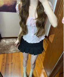 ギャザーコルセットデザイントップス