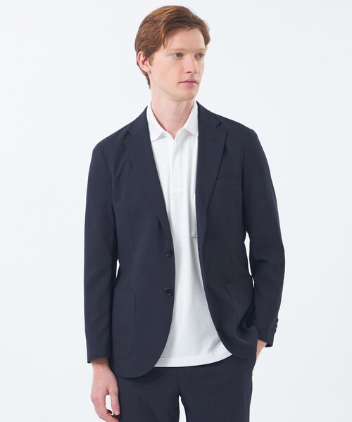 MACKINTOSH PHILOSOPHY(マッキントッシュ フィロソフィー)の「トロッター ウルトラライトジャケット ナローサッカーストライプ(テーラードジャケット・メンズ・ブラック/ベージュ系その他2/ダークネイビー・38/40)」の3枚目の写真