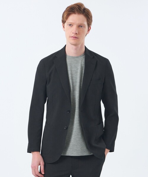 MACKINTOSH PHILOSOPHY(マッキントッシュ フィロソフィー)の「トロッター ウルトラライトジャケット ナローサッカーストライプ(テーラードジャケット・メンズ・ブラック/ベージュ系その他2/ダークネイビー・38/40)」の1枚目の写真