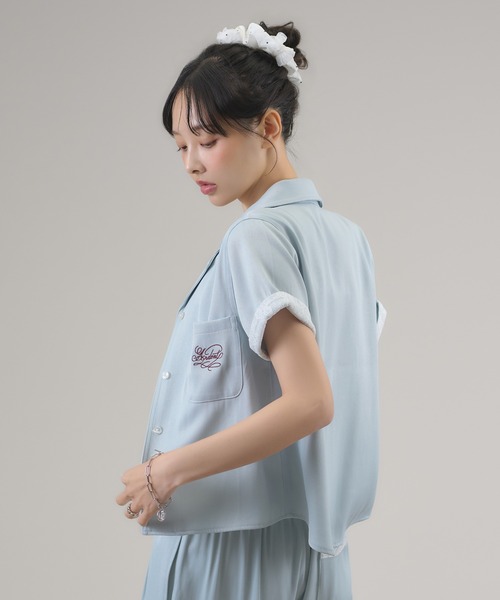 apres jour mignon(アプレジュールミニョン)の「【セットアップ可能】レース付きデニムライクシャツ(シャツ/ブラウス・レディース・インディゴブルー/ライトブルー・フリー/LARGE)」の19枚目の写真