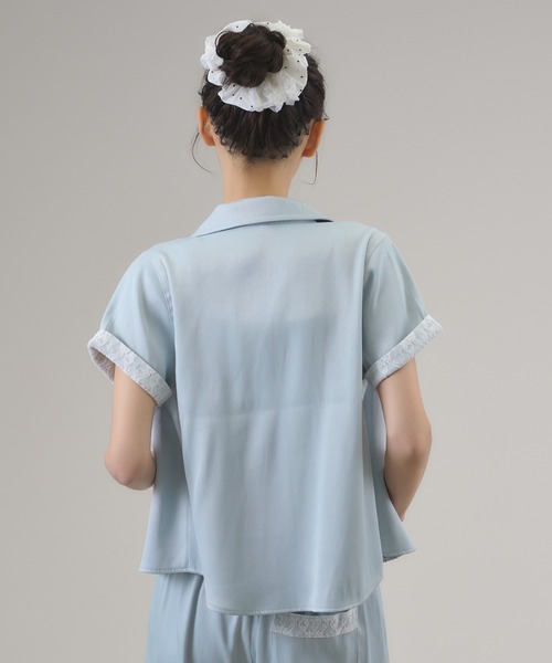 apres jour mignon(アプレジュールミニョン)の「【セットアップ可能】レース付きデニムライクシャツ(シャツ/ブラウス・レディース・インディゴブルー/ライトブルー・フリー/LARGE)」の20枚目の写真