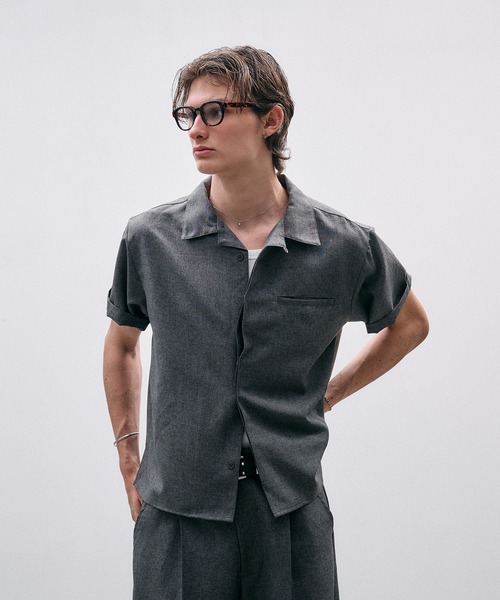 Adoon plain(アドーンプレーン)の「Function Linen Like Shirt / ファンクションリネンライクシャツ(シャツ/ブラウス・メンズ・チャコールグレー/ベージュ/ブラック・LARGE/MEDIUM)」の21枚目の写真
