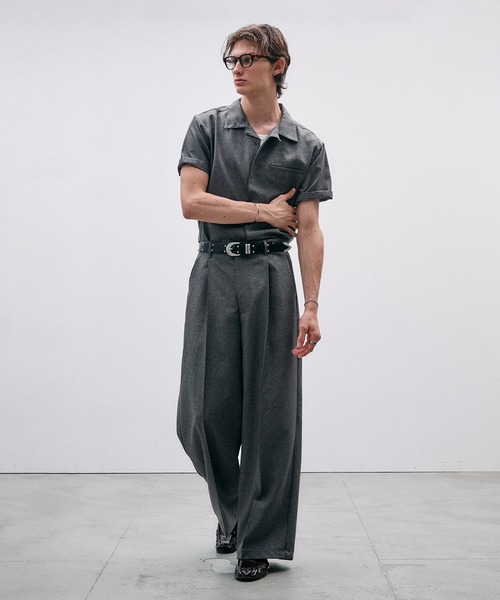 Adoon plain(アドーンプレーン)の「Function Linen Like Shirt / ファンクションリネンライクシャツ(シャツ/ブラウス・メンズ・チャコールグレー/ベージュ/ブラック・LARGE/MEDIUM)」の12枚目の写真