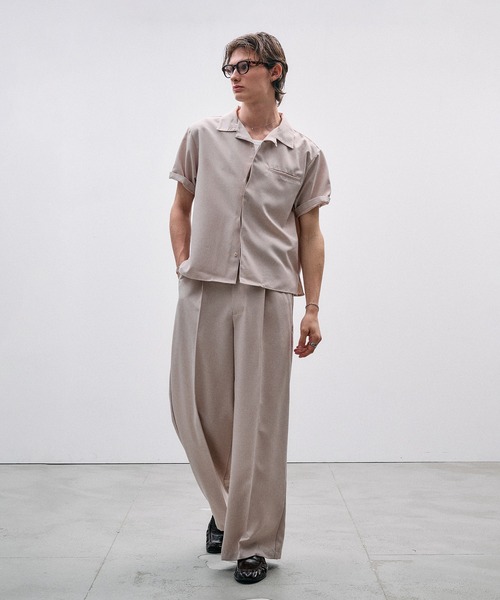 Adoon plain(アドーンプレーン)の「Function Linen Like Shirt / ファンクションリネンライクシャツ(シャツ/ブラウス・メンズ・チャコールグレー/ベージュ/ブラック・LARGE/MEDIUM)」の18枚目の写真