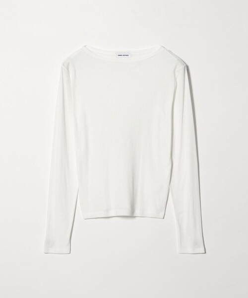 EMMEL REFINES(エメルリファインズ)の「<EMMEL REFINES>EM テレコ ボートネック プルオーバー(Tシャツ/カットソー・レディース・レッド/ライトブルー/ホワイト/その他1・FREE)」の2枚目の写真