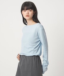 ＜EMMEL REFINES＞EM テレコ ボートネック プルオーバー