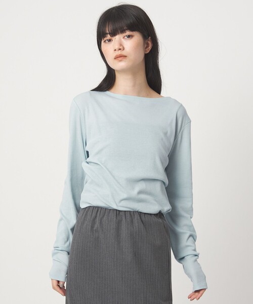 EMMEL REFINES(エメルリファインズ)の「<EMMEL REFINES>EM テレコ ボートネック プルオーバー(Tシャツ/カットソー・レディース・レッド/ライトブルー/ホワイト/その他1・FREE)」の19枚目の写真