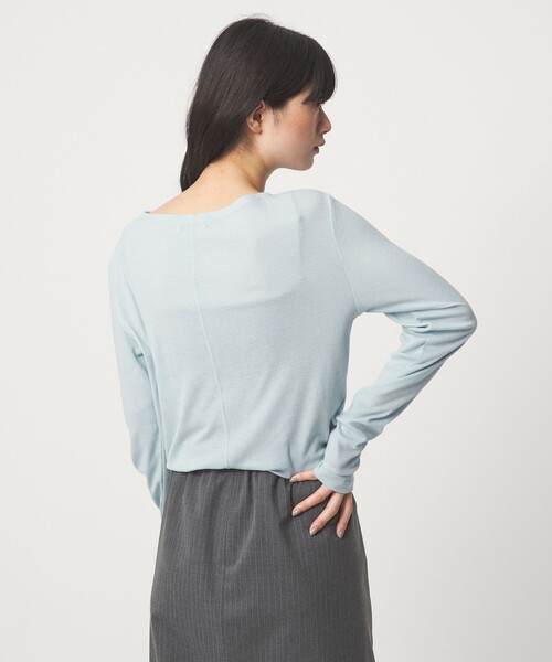 EMMEL REFINES(エメルリファインズ)の「<EMMEL REFINES>EM テレコ ボートネック プルオーバー(Tシャツ/カットソー・レディース・レッド/ライトブルー/ホワイト/その他1・FREE)」の5枚目の写真