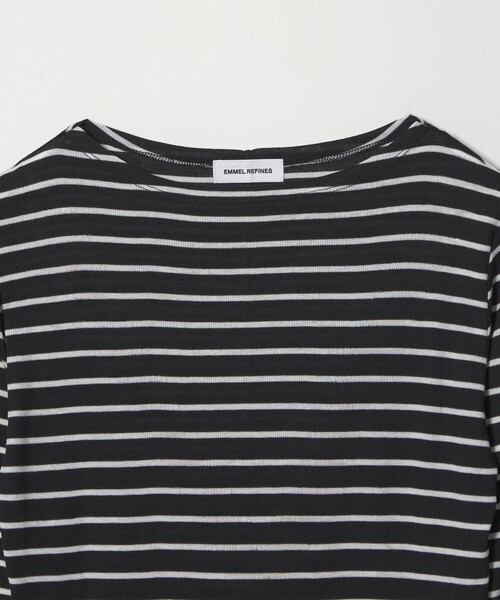 EMMEL REFINES(エメルリファインズ)の「<EMMEL REFINES>EM テレコ ボートネック プルオーバー(Tシャツ/カットソー・レディース・レッド/ライトブルー/ホワイト/その他1・FREE)」の12枚目の写真