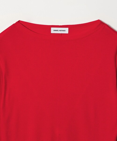 EMMEL REFINES(エメルリファインズ)の「<EMMEL REFINES>EM テレコ ボートネック プルオーバー(Tシャツ/カットソー・レディース・レッド/ライトブルー/ホワイト/その他1・FREE)」の18枚目の写真