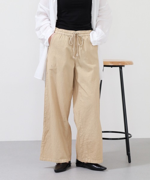 OMNES（オムネス）の「OMNES Another Edition 製品染めコットンイージーパンツ（その他パンツ・レディース・ベージュ/ミント・WOMENS M）」の18枚目の写真