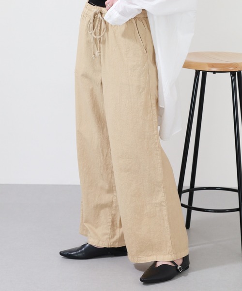 OMNES（オムネス）の「OMNES Another Edition 製品染めコットンイージーパンツ（その他パンツ・レディース・ベージュ/ミント・WOMENS M）」の20枚目の写真