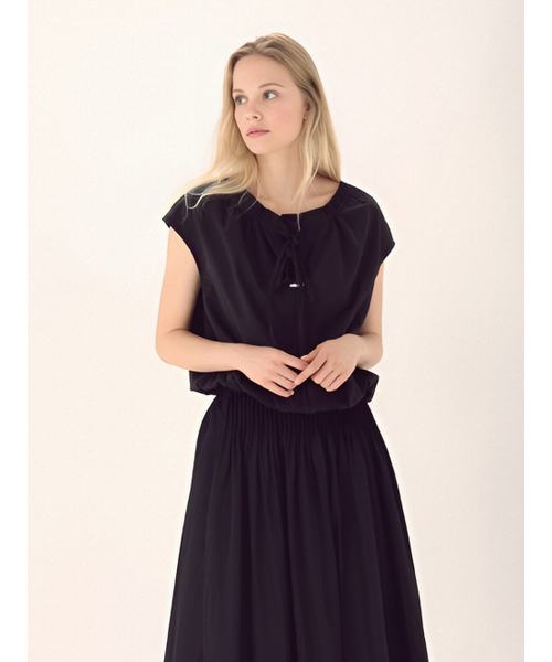ACUD(アクド)の「Gather Ribbon Blouse _Black(シャツ/ブラウス・レディース・ブラック・FREE)」の4枚目の写真