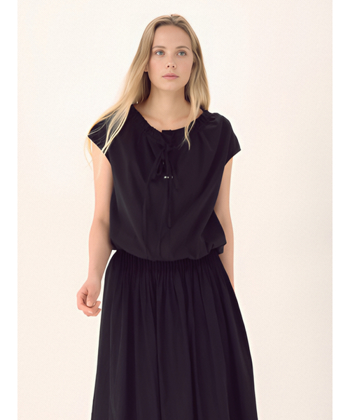ACUD(アクド)の「Gather Ribbon Blouse _Black(シャツ/ブラウス・レディース・ブラック・FREE)」の5枚目の写真