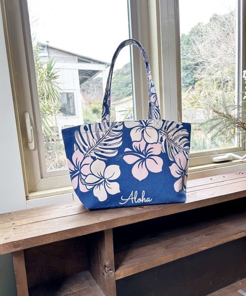 ﾊﾜｲ&ﾘｿﾞｰﾄ刺繍ALOHA ﾄｰﾄ（トートバッグ）｜LOCALMOTION HAWAII