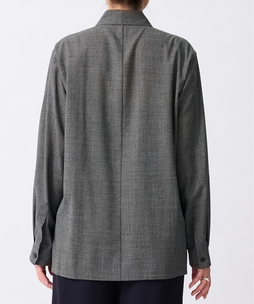 ATON(エイトン)の「【ATON/エイトン】OVERSIZE SHIRT/オーバーサイズウールシャツ(シャツ/ブラウス・レディース・ブラウン/ダークグレー・0)」の18枚目の写真