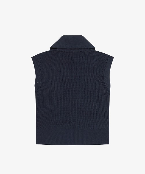 FRED PERRY(フレッドペリー)の「Zip Neck Knitted Vest/ジップネックニットベスト(ベスト・レディース・ネイビー・10)」の4枚目の写真