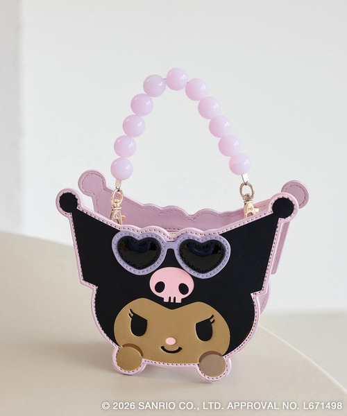 ROPE' PICNIC(ロペピクニック)の「【サンリオキャラクターズ×ROPE' PICNIC】フェイスモチーフショルダーミニバッグ(ショルダーバッグ・レディース・ホワイト系その他/ラベンダー/ピンク系その他2/ブルー系その他4/イエロー系その他・FREE)」の4枚目の写真