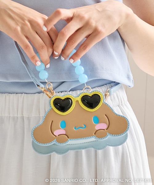ROPE' PICNIC(ロペピクニック)の「【サンリオキャラクターズ×ROPE' PICNIC】フェイスモチーフショルダーミニバッグ(ショルダーバッグ・レディース・ホワイト系その他/ラベンダー/ピンク系その他2/ブルー系その他4/イエロー系その他・FREE)」の3枚目の写真